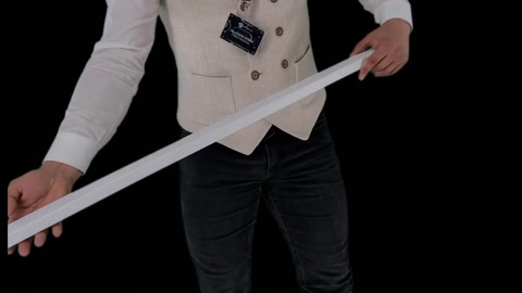 Narrow-profile paintable polyurethane wall panel held in hand