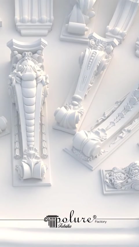 Bracket examples with long bodies and floral and leaf ornamentation
