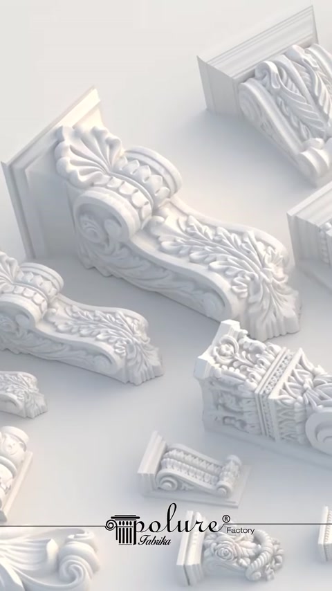 Classic bracket designs decorated with dense botanical reliefs