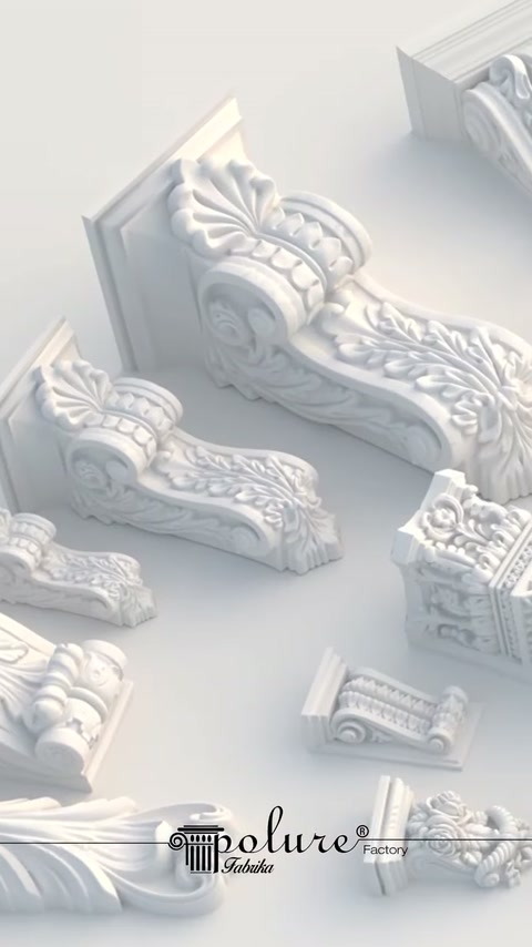 Il terminale curvo di una balaustra con foglie di acanto è visualizzato da vicino