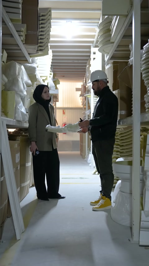 Curved ornamental profile jointly inspected in the production corridor
