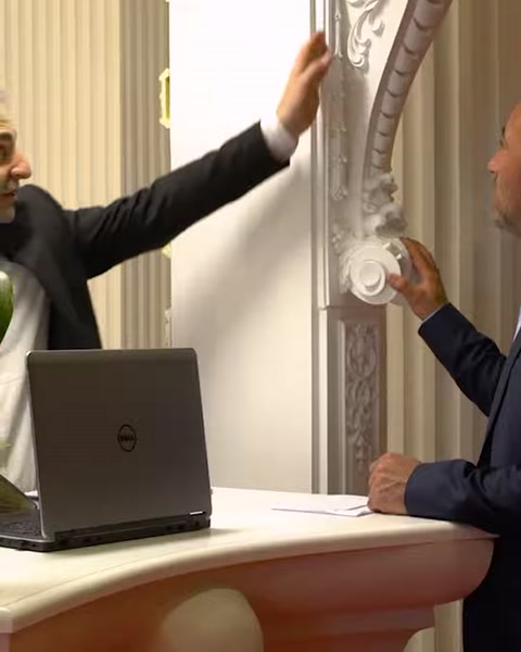 Team ispeziona i dettagli del capitello di colonna in poliuretano curvo da vicino