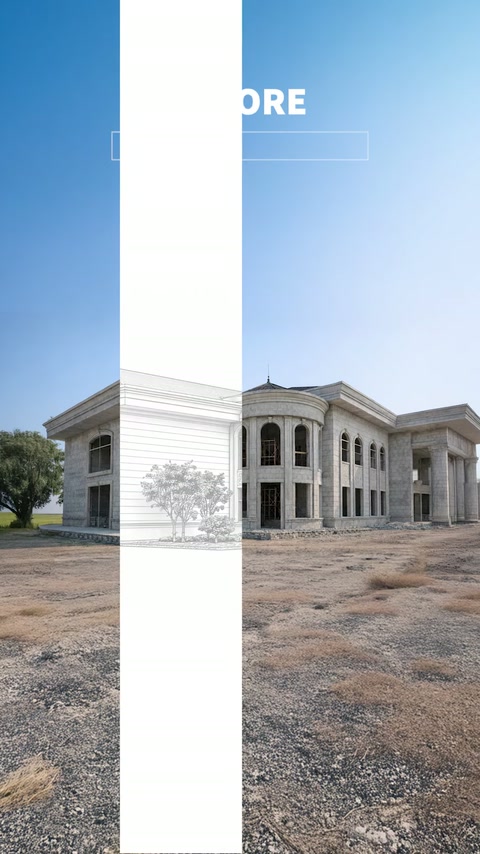 Pencere sövelerinin çizgisel taslakları mevcut dış cepheyle birleştiriliyor.