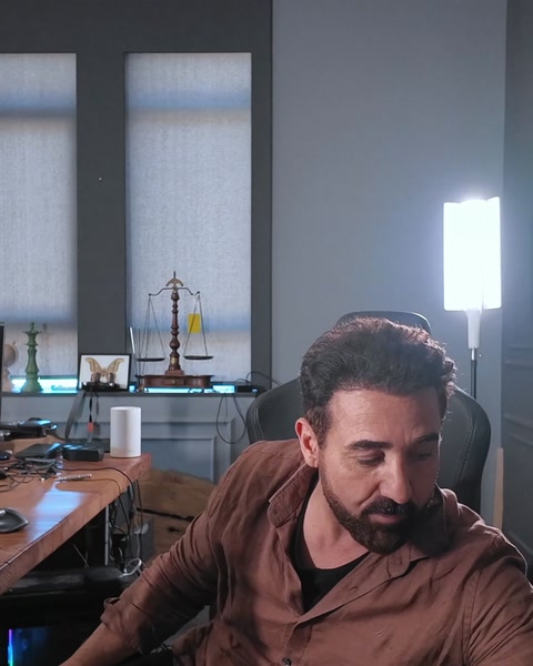 Presenter sits at desk introducing the Tokat wedding portal project