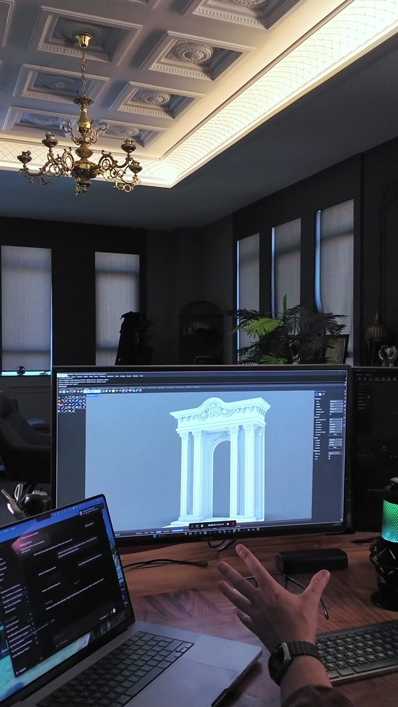 Dal disegno 3D all'IA: progettazione di un portale d'ingresso per una location di matrimonio
