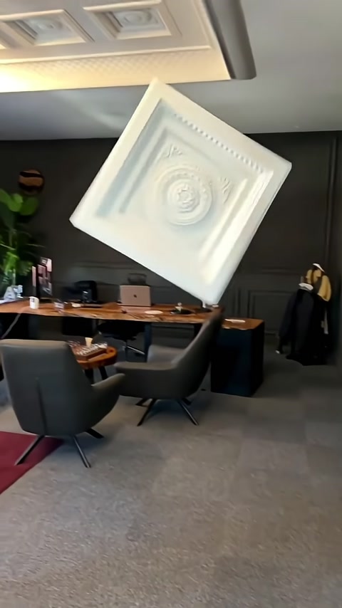 Kare Kaset Kubbe ve Geometrik Poliüretan Tavan Panelleri