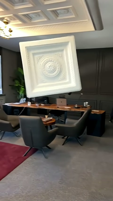 Video shows ceiling application and square cassette panel held in hand.