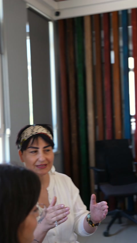 Selda explains her thoughts on product design in an office setting.