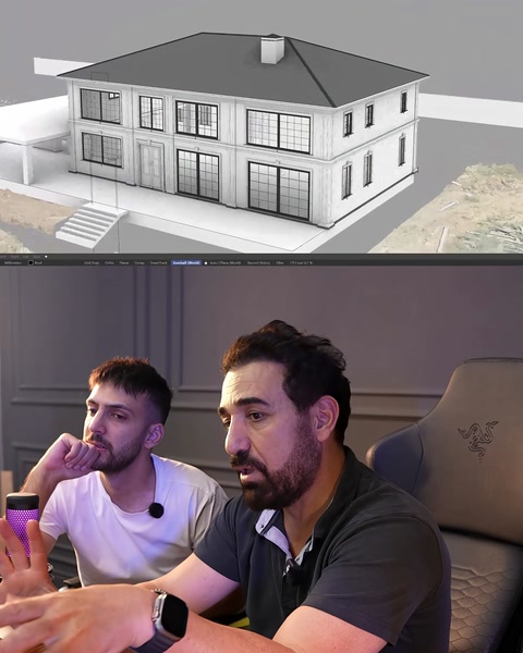 The completed three-dimensional overview of the villa project