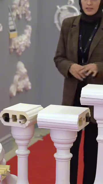 Handrail samples with different cross-sections and surface shapes are displayed