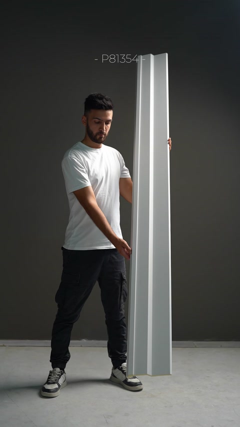 Un modello semplice di cornice con ampi canali viene esaminato frontalmente.