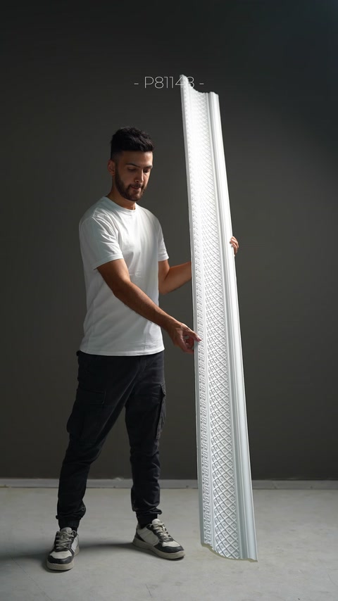 Un sottile modello di cornice con texture puntinata viene mostrato in verticale.