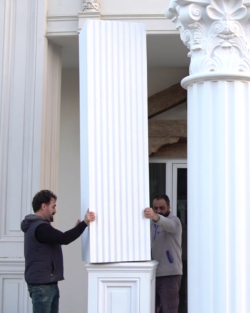Colonne e capitelli Polure: dimensioni imponenti, peso minimo