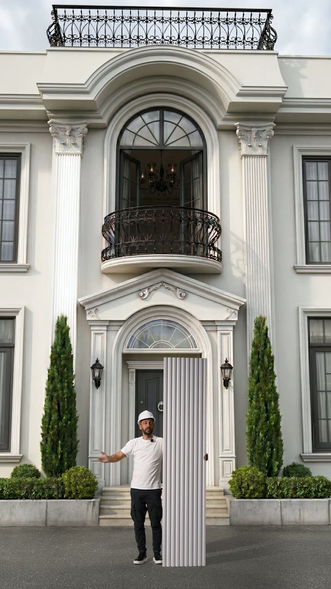 Polyurethane Columns and an Elegant Exterior Facade Design