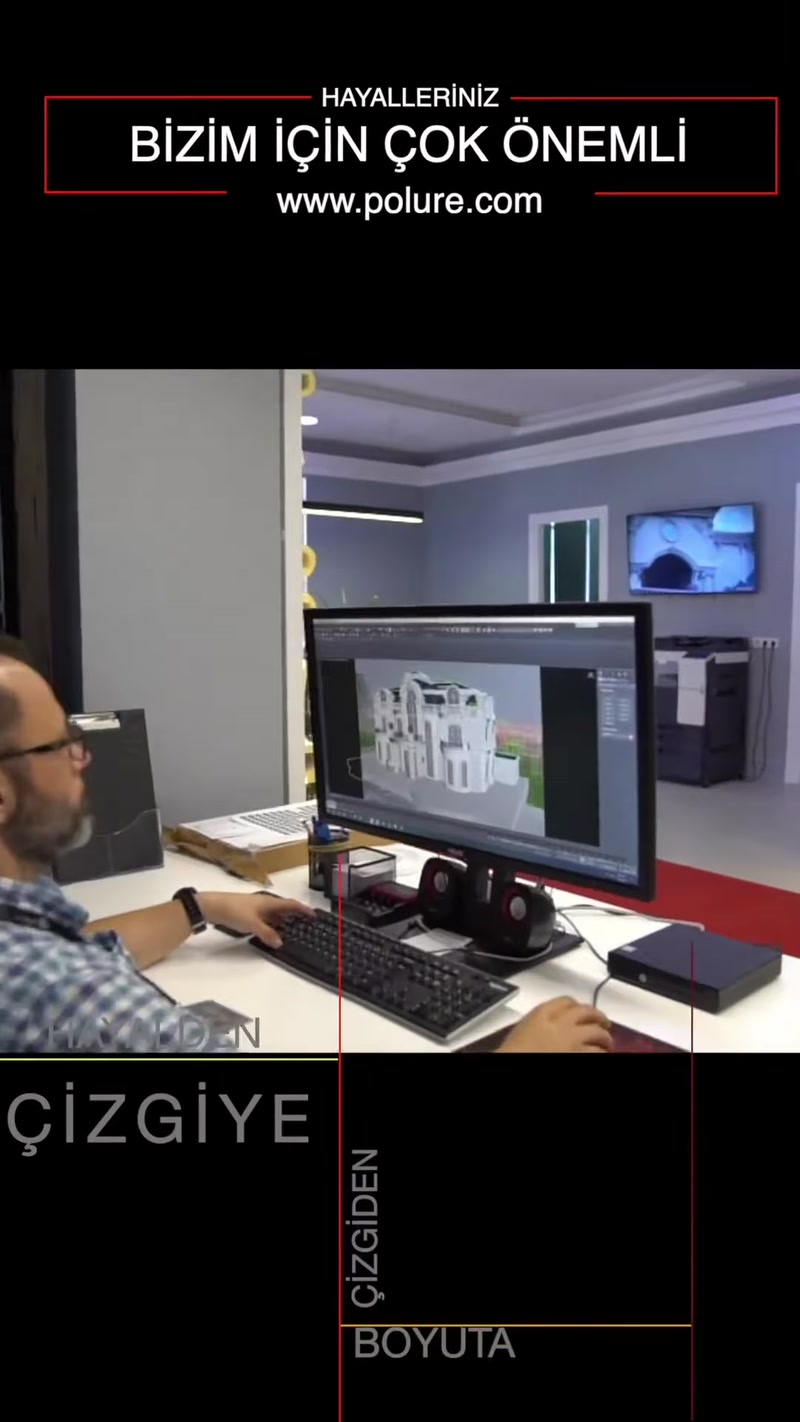 Poliüretan 3D Villa Tasarımı, Özel Üretim ve Dekoratif Ürün Montajı