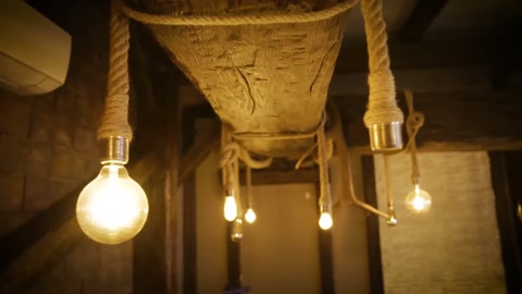 Warm rustic ceiling created with wood-look beams