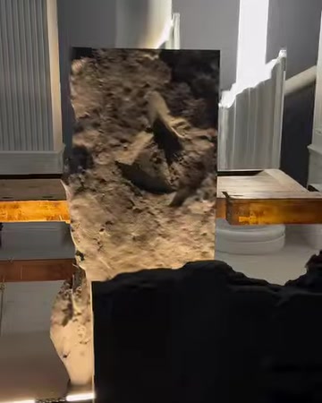 Pannello effetto pietra naturale esposto con illuminazione frontale