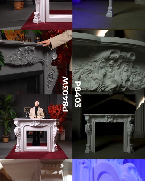 P8403 and P8403W Decorative Electric Fireplaces with and without Firebox Options — 0:02