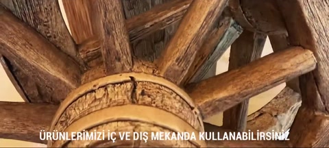 Wagon wheel structure shown in general view as a decorative product