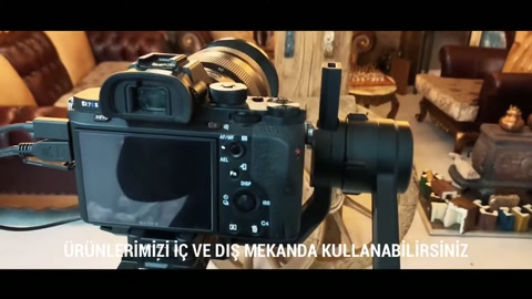 The camera setup records detailed presentation of a rustic product group.
