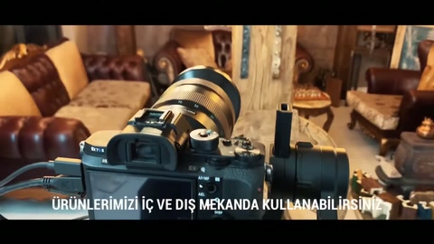 The camera lens is directed at the displayed polyurethane wheels and beams.