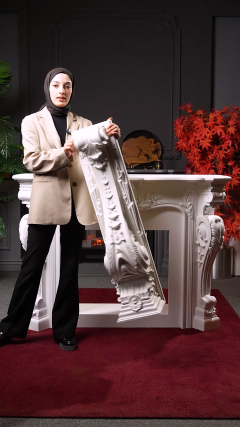Ornamental decorative bracket component detached from fireplace