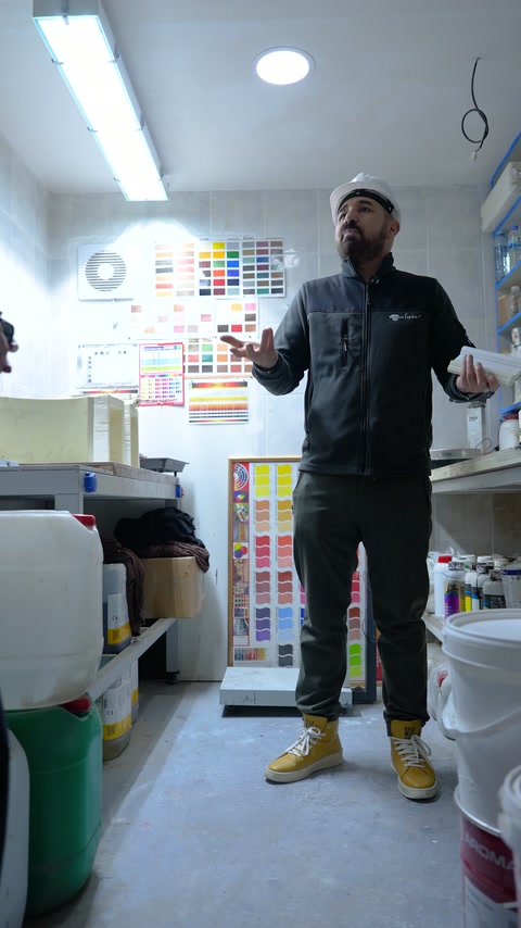 Laboratuvar uzmanı, numune hazırlama sürecini çalışma alanında aktarıyor