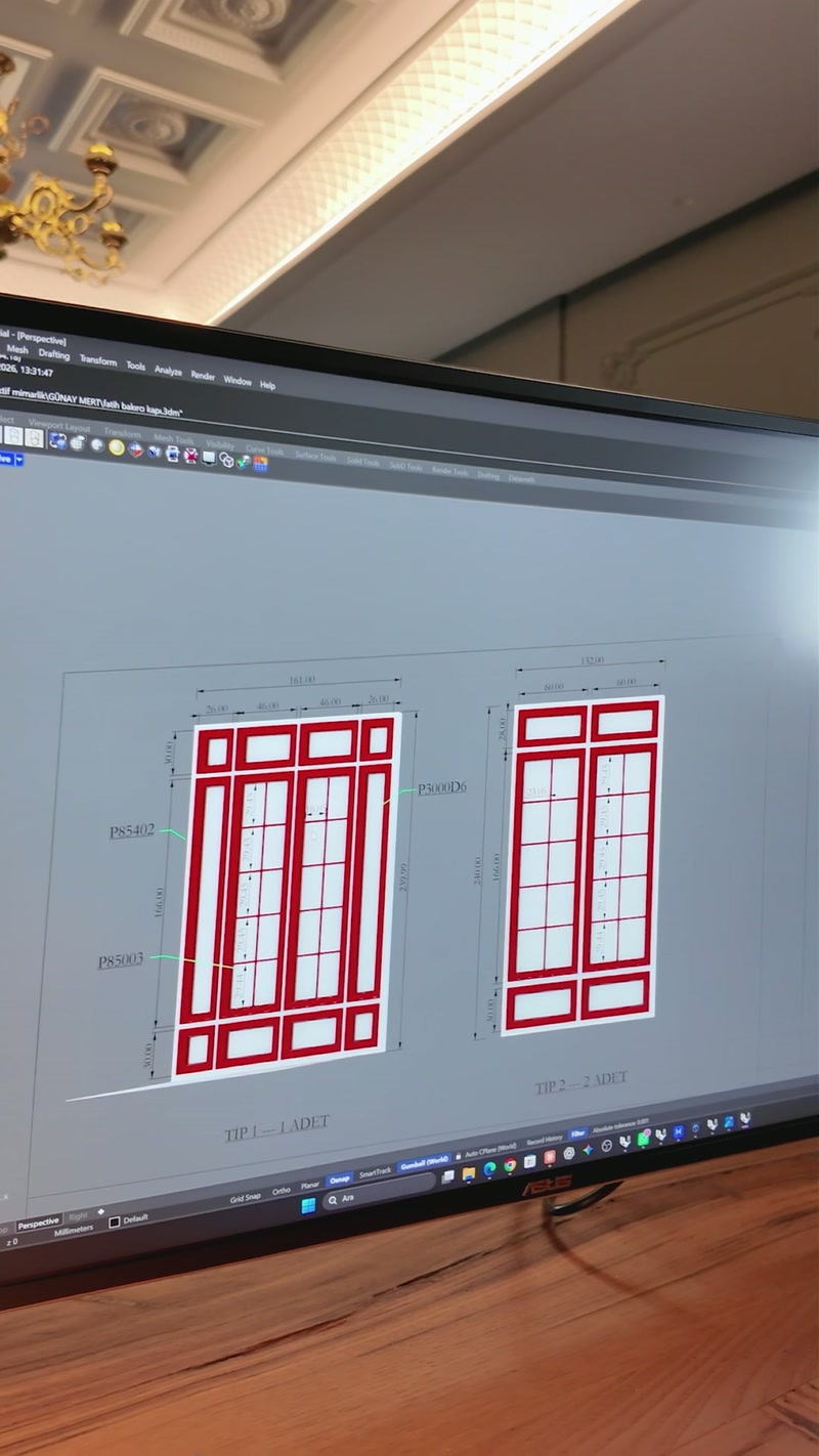 Pencere Görünümlü Dekoratif Panel: Rhino, CNC ve Profil Tasarımı