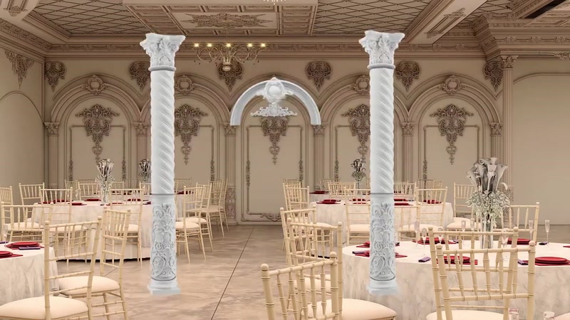 Prodotti e applicazioni decorative in poliuretano per sale ricevimenti