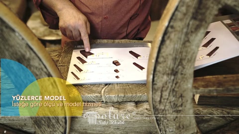 The manufacturer shows different beam samples on the white page one by one.