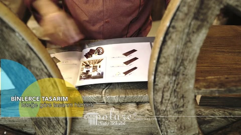 The manufacturer examines decorative beam options next to the application frame.