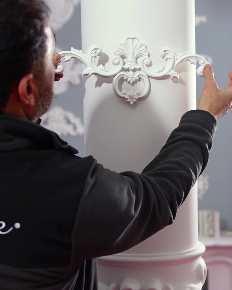 Polyurethane Ornament on a Round Column: Flexible Casting
