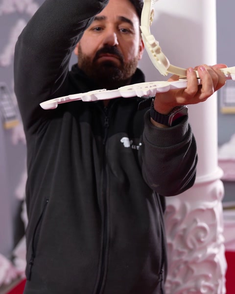 Flexible casting flexed further, showing how far the model bends