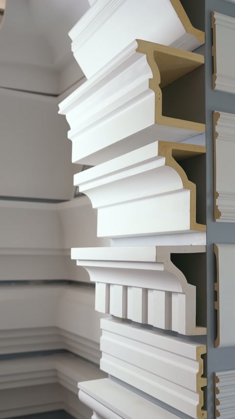 Layered surfaces of large-scale surround models visible in the showroom.