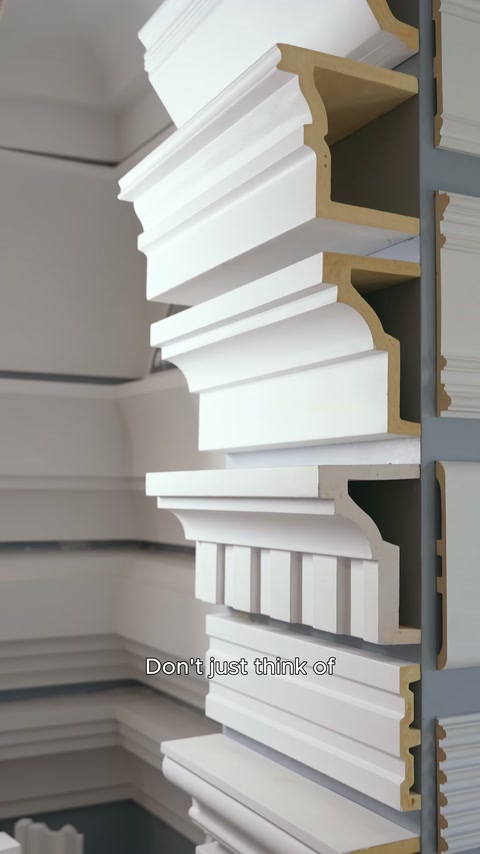 Profiles with different recesses and projections stacked on top of each other.