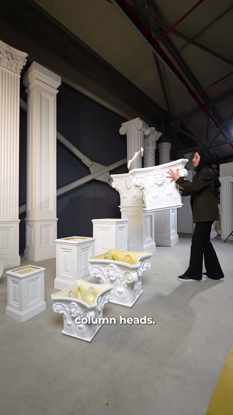 Polure Column Capitals: Different Size and Model Options