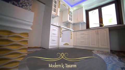 Wall panels and ceiling moldings applied to the stair landing