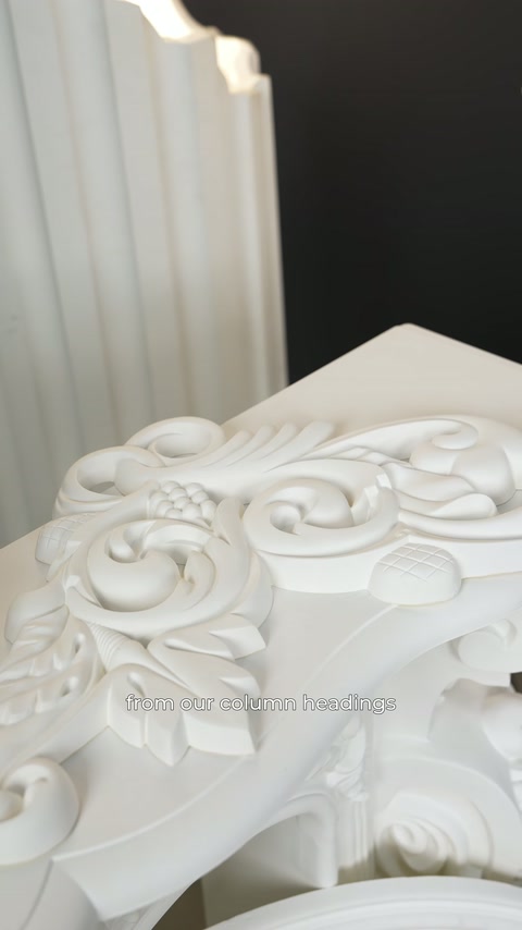 Spiral curves and layered surfaces of the embossed ornament are highlighted.
