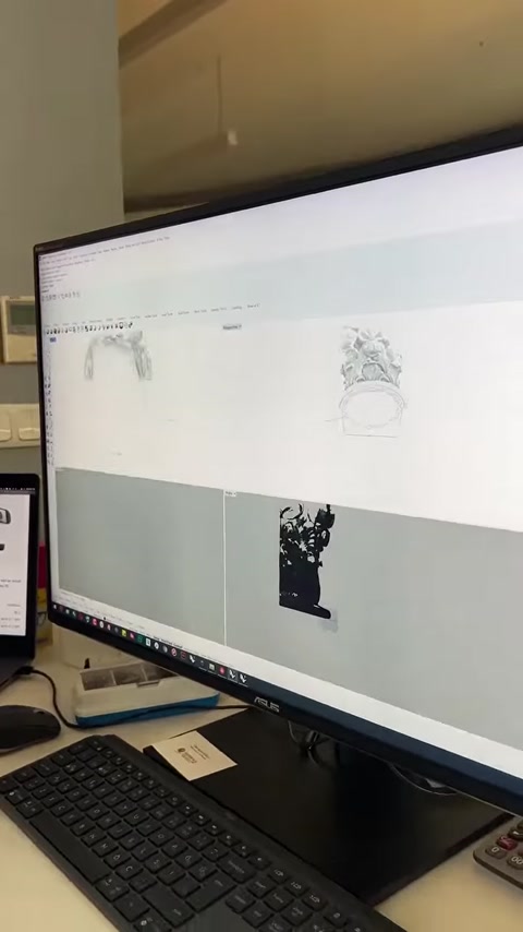 I dati di scansione del capitello vengono elaborati nell'interfaccia del software