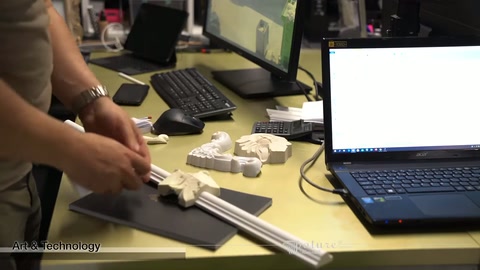 Profile segments positioned on work bench according to proper assembly directions