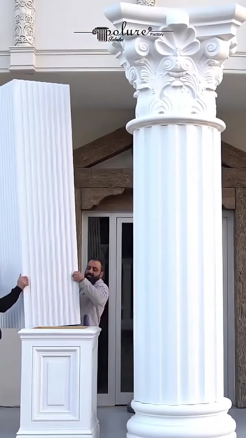 Two different fluted column models are displayed side by side
