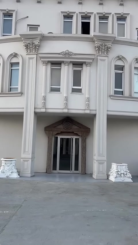 Columns, capitals, and decorative profiles are shown together on a classic facade
