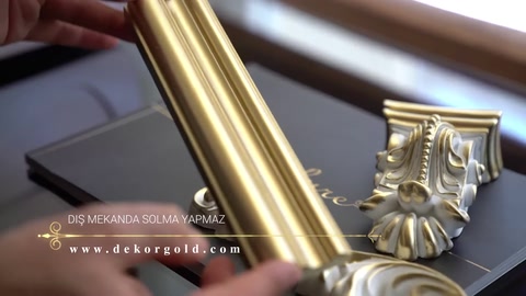 Vernice per esterni giallo oro a base solvente Dekorgold – Best Elite Exterior Gold Paint — 0:12