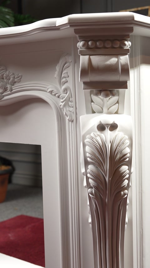 Classic Decorative Polyurethane Fireplace Surround with 20% Discount