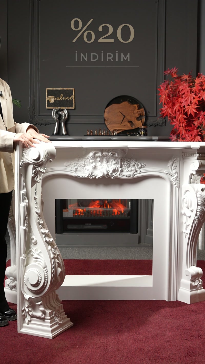 Rivestimento classico decorativo per camino in poliuretano con sconto del 20%