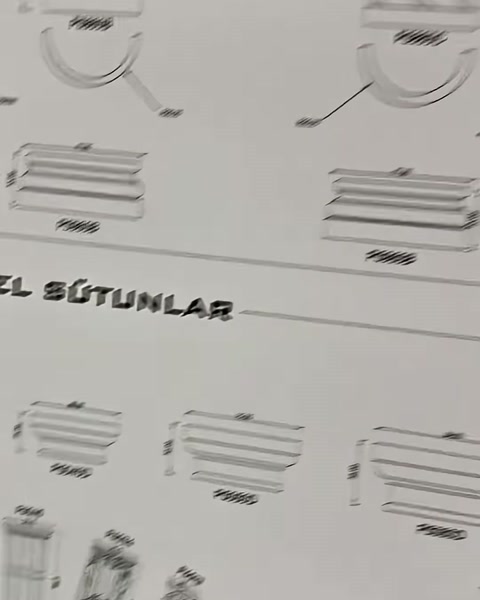 Farklı kavis ve katmanlara sahip dekoratif profil çizimleri gösteriliyor