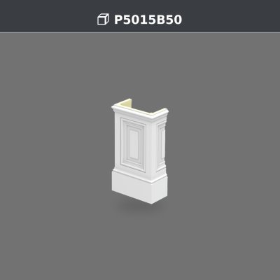 Poliüretan dekorasyon ürünü Pilaster Sütun Alt Kaide 8x17x30 cm