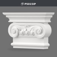 Klasik İyon Volütlü Poliüretan Pilaster Sütun Başlığı 62x212x145 mm
