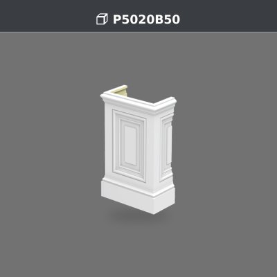 Poliüretan dekorasyon ürünü 11x22x36 cm Pilaster Alt Kaide