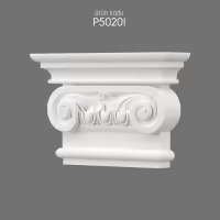 İyon Tarzı Klasik Poliüretan Pilaster Sütun Başlığı
